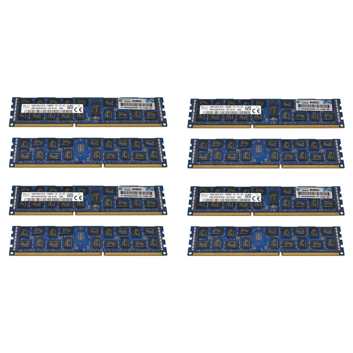 128GB HP SkHynix 8x16 GB PC3-14900R 2Rx4 RAM REG ECC DDR3 HMT42GR7BFR4C-RD 712383-081 715274-001 256GB HP SkHynix 16x16 GB PC3-14900R 2Rx4 RAM REG ECC DDR3 HMT42GR7BFR4C-RD 712383-081 715274-001