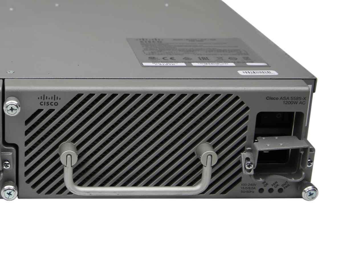Cisco Firewall ASA5585 +Module ASA5585-X SSP-10 Dual PSU 2x HDD Blank No HDD +Rack Ears