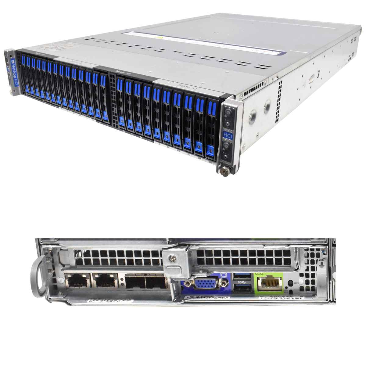 NetApp HCI Supermicro 4 Node Server NAF-1701 2x Node ohne CPU & RAM 4x Kühler 24x SFF Caddy NetApp HCI Supermicro 4 Node Server NAF-1701 4x Node X10DRT-B+NA011 8xE5-2690 V3 256GB RAM 24x SFF Caddy