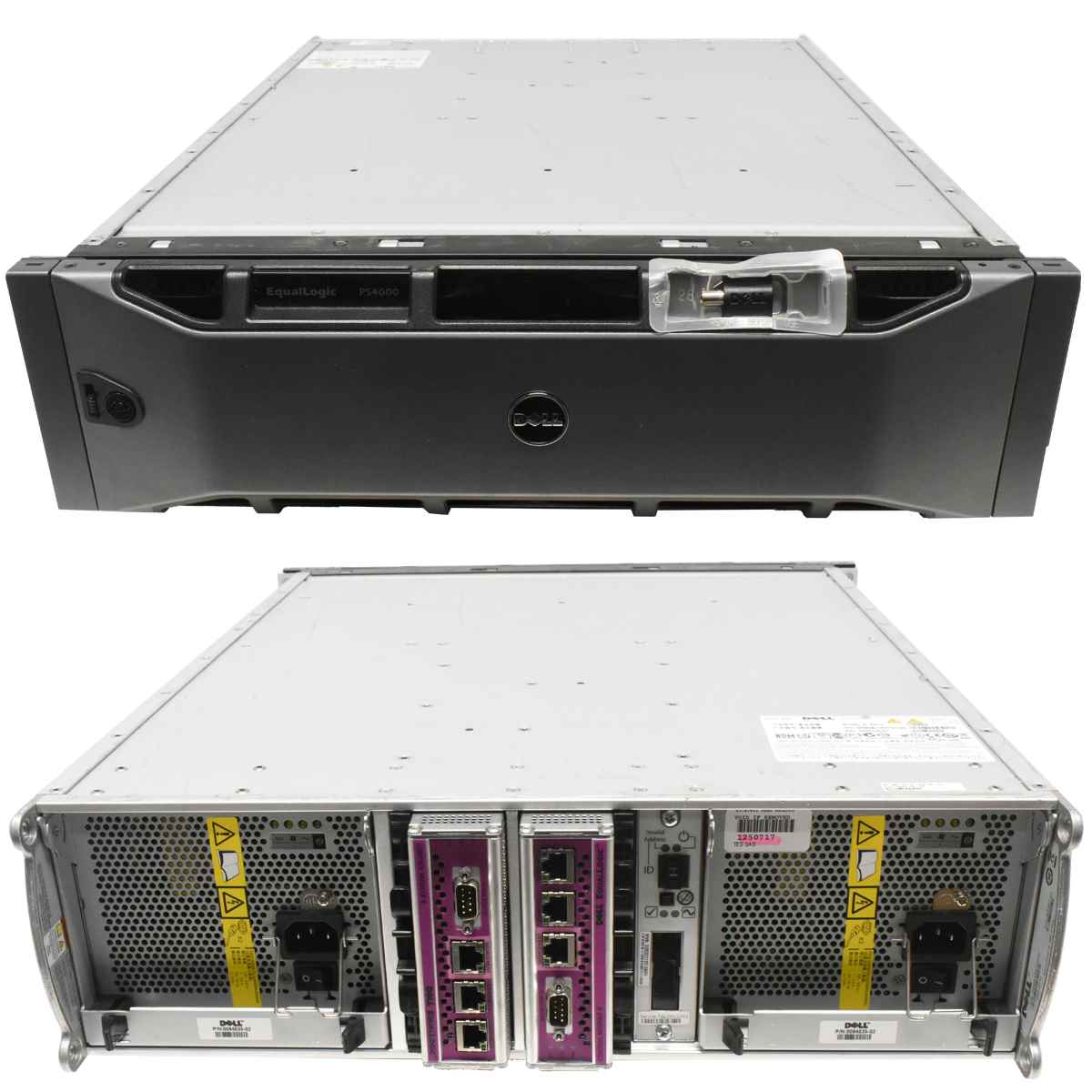 Dell EqualLogic PS4000xv 2x Control Module 8 2x 2GB PC2 RAM 11x 450 GB SAS 3.5 16 Bay 3U Bezel
