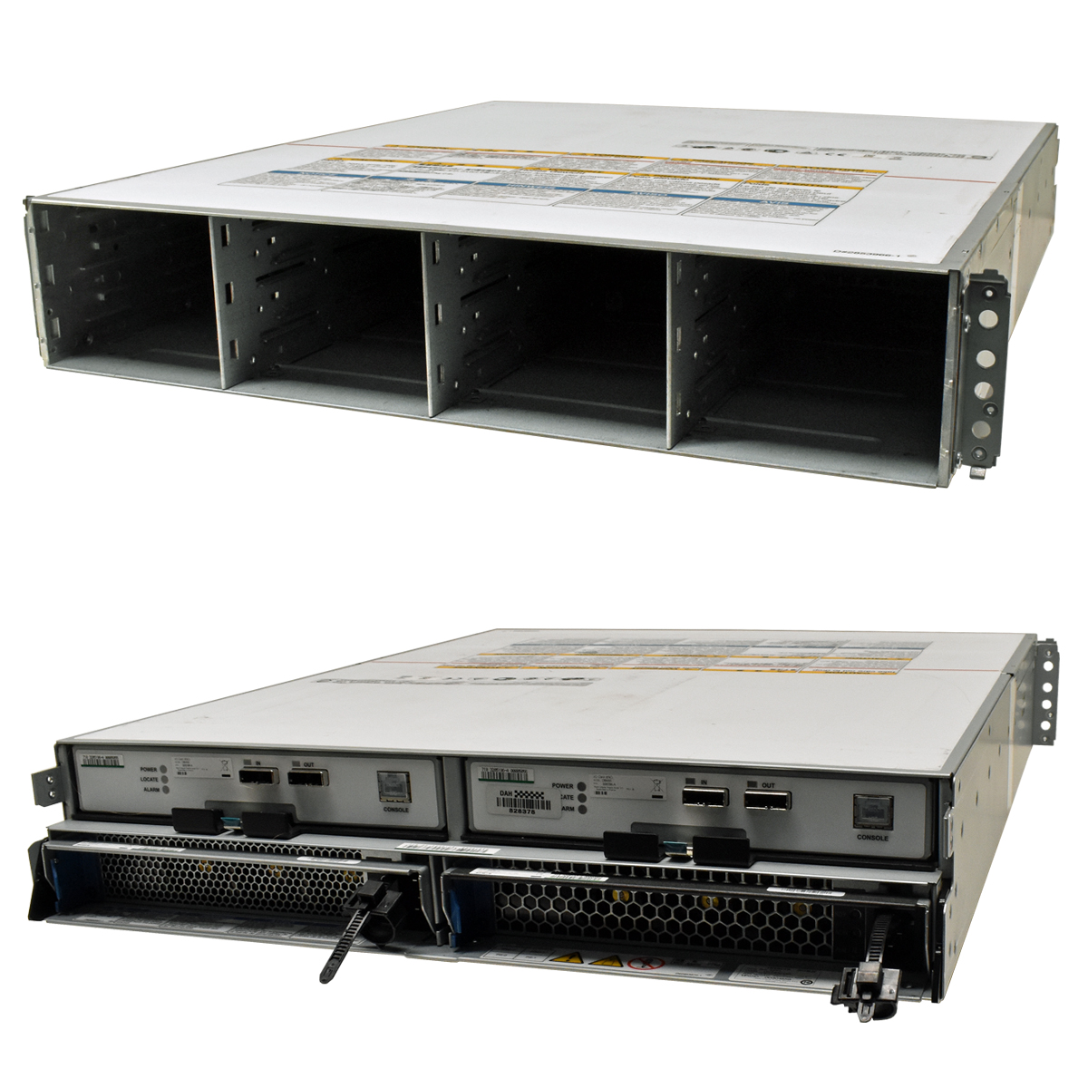 Hitachi Drive Box DF-F850-DBL 12x LFF 3,5" 2x I/O Card DBMS6 3285196-A 2x PSW 2U ohne Caddys Hitachi Drive Box DF-F850-DBL 12x LFF 3,5" 2x I/O Card DBMS6 3285196-A 2x PSW 2U ohne Caddys