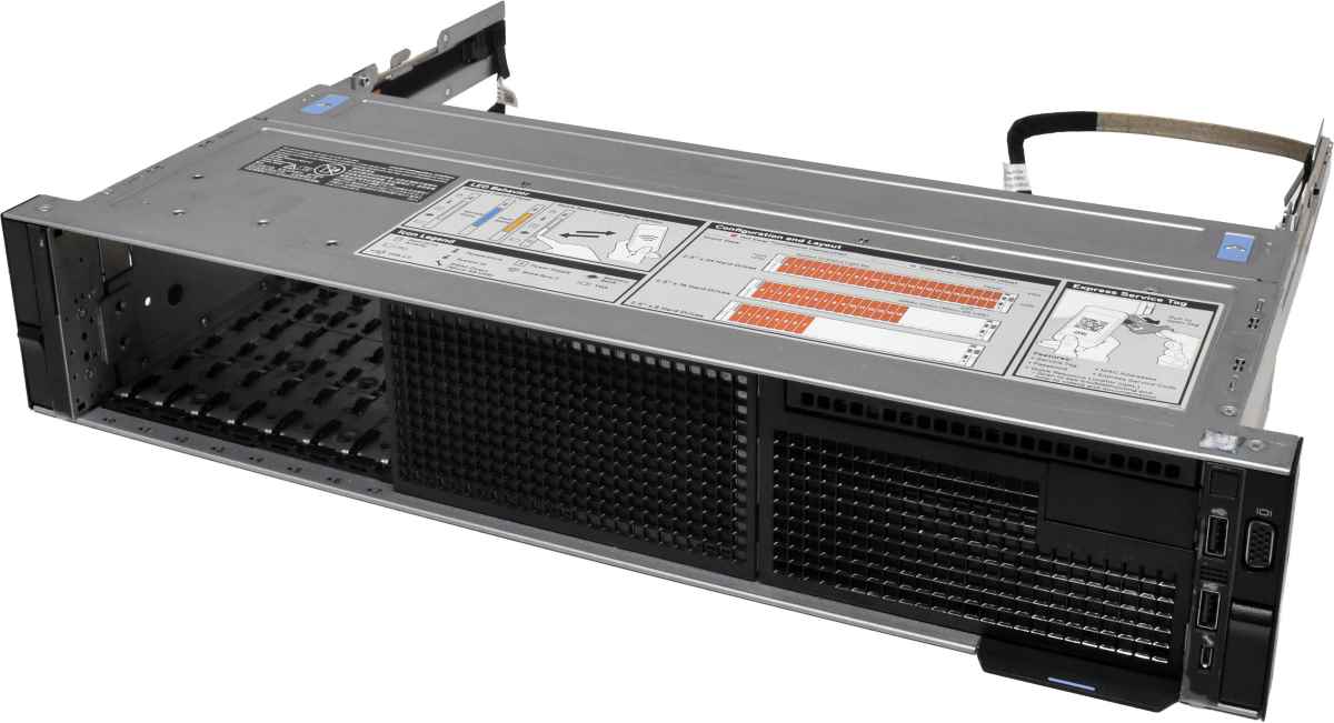 Dell PowerEdge R740xd Front Panel Cage Chassis 8x 2,5 SFF VGA 2x USB iDrac micro USB
