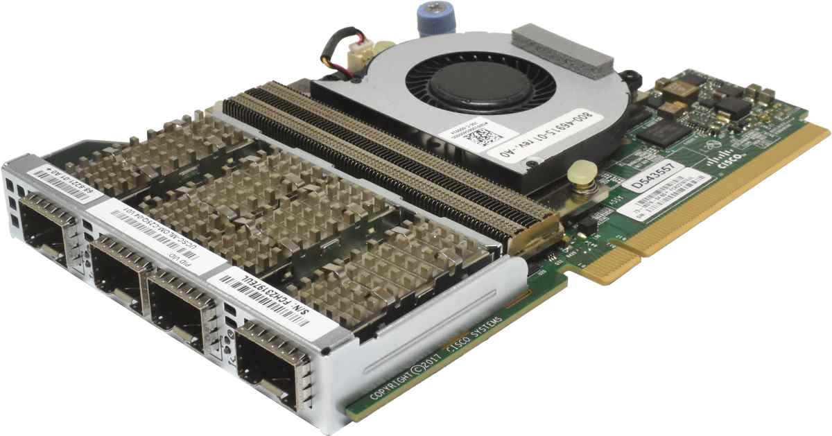 Cisco VIC 1457 UCSC-MLOM-C25Q-04 - 4x 10/25Gb SFP28 Network Ethernet Control Cisco VIC 1457 UCSC-MLOM-C25Q-04 - 4x 10/25Gb SFP28 Network Ethernet Control