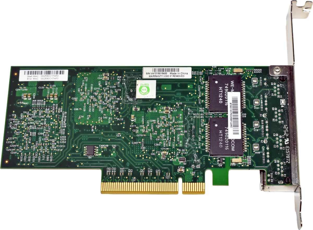 Supermicro AOC-1G-I4 Quad-Port 1GE RJ-45 PCIe2.1 x8 Ethernet Adapter Card FP