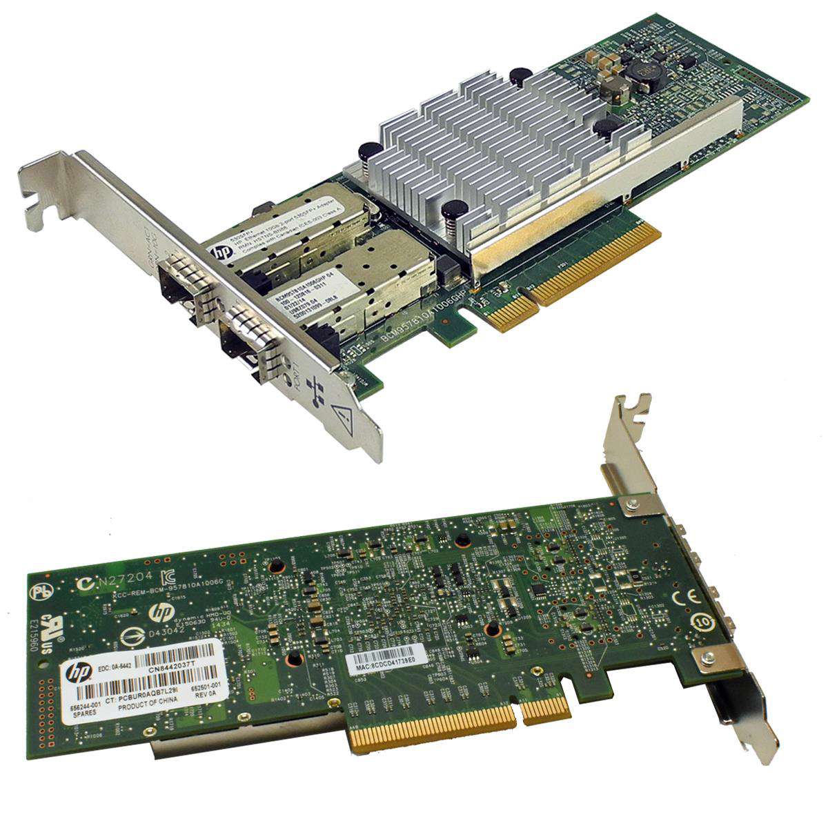 HP-530SFP-FC-Dual-Port-10GbE-SFP-PCI-Express-Serve-001.jpg HP 530SFP+ FC Dual-Port 10GbE SFP+ PCI-Express Server Adapter 656244-001 FP + 2x GBIC