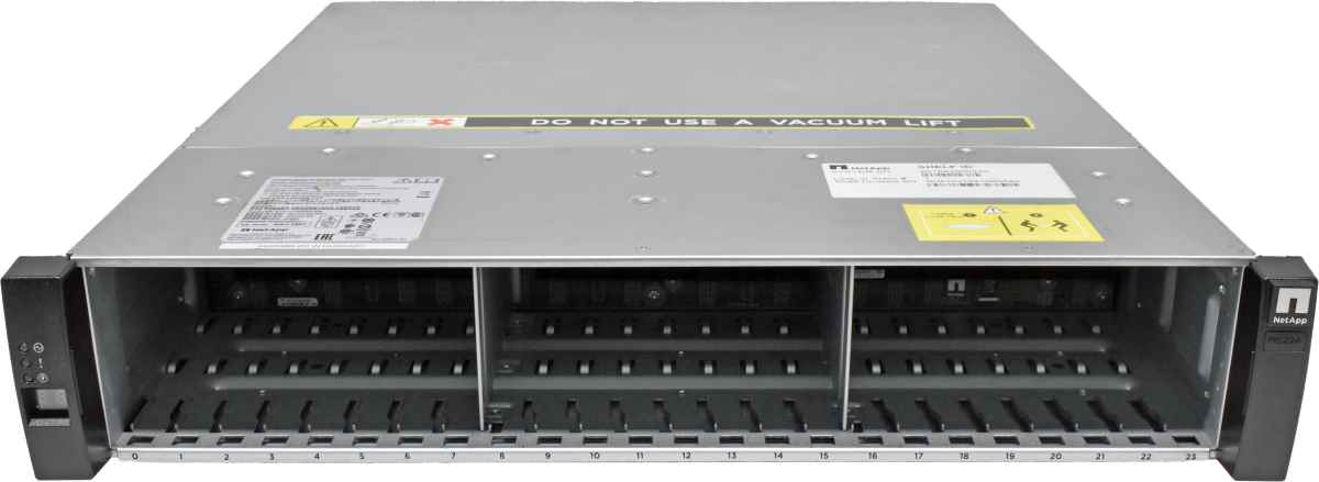 NetApp Expansion Shelf NS224 Xeon D-2123IT 64GB DDR4 2x NSM100 24 Bay 2.5