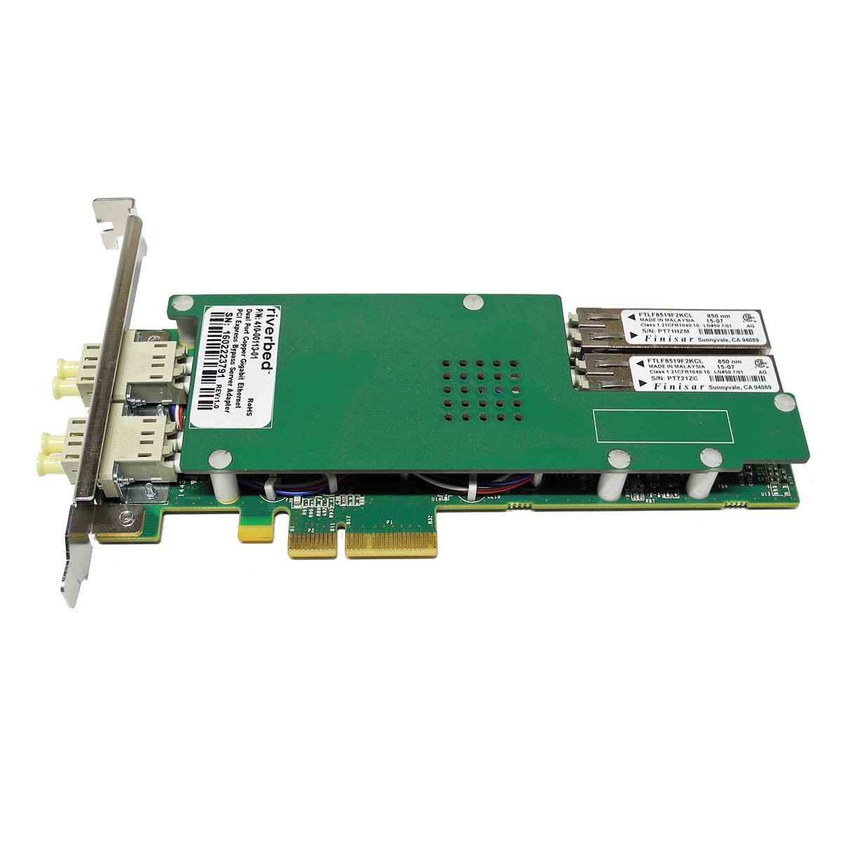 Riverbed Dual-Port Fibre Channel 1GbE PCIe x4 MMF Network Card 410-00113-01 Riverbed Dual-Port Fibre Channel 1GbE PCIe x4 MMF Network Card 410-00113-01