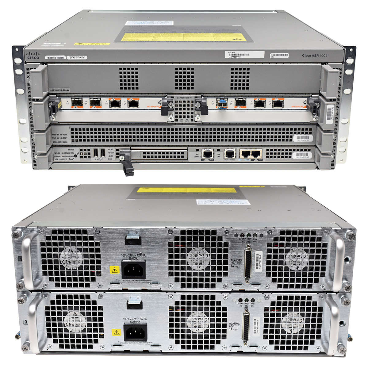 Cisco ASR1004 68-2570-06 + Modul ASR1000-RP2 ASR1000-ESP20 ASR1000-SIP10 2x SPA-2X1GE-V2 2x PSU + Mini-GBIC