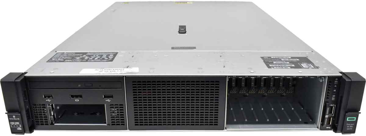 HP ProLiant DL380 G10 2U ohne CPU 1x Kühler 0 GB RAM PC4 10 Bay 2.5"  P408i-a + Expander iLO5