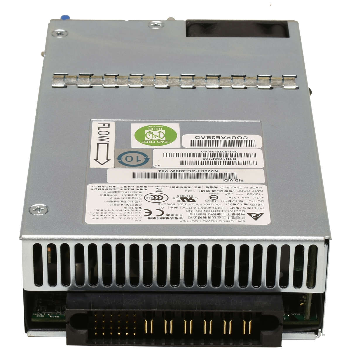 Delta-Power-Supply-Netzteil-N2200-PAC-400W-EDPS-40-003.jpg Delta Power Supply/Netzteil N2200-PAC-400W DPS-400AB-25 A 341-0375-07/08 für Nexus 2224TP 2248TP
