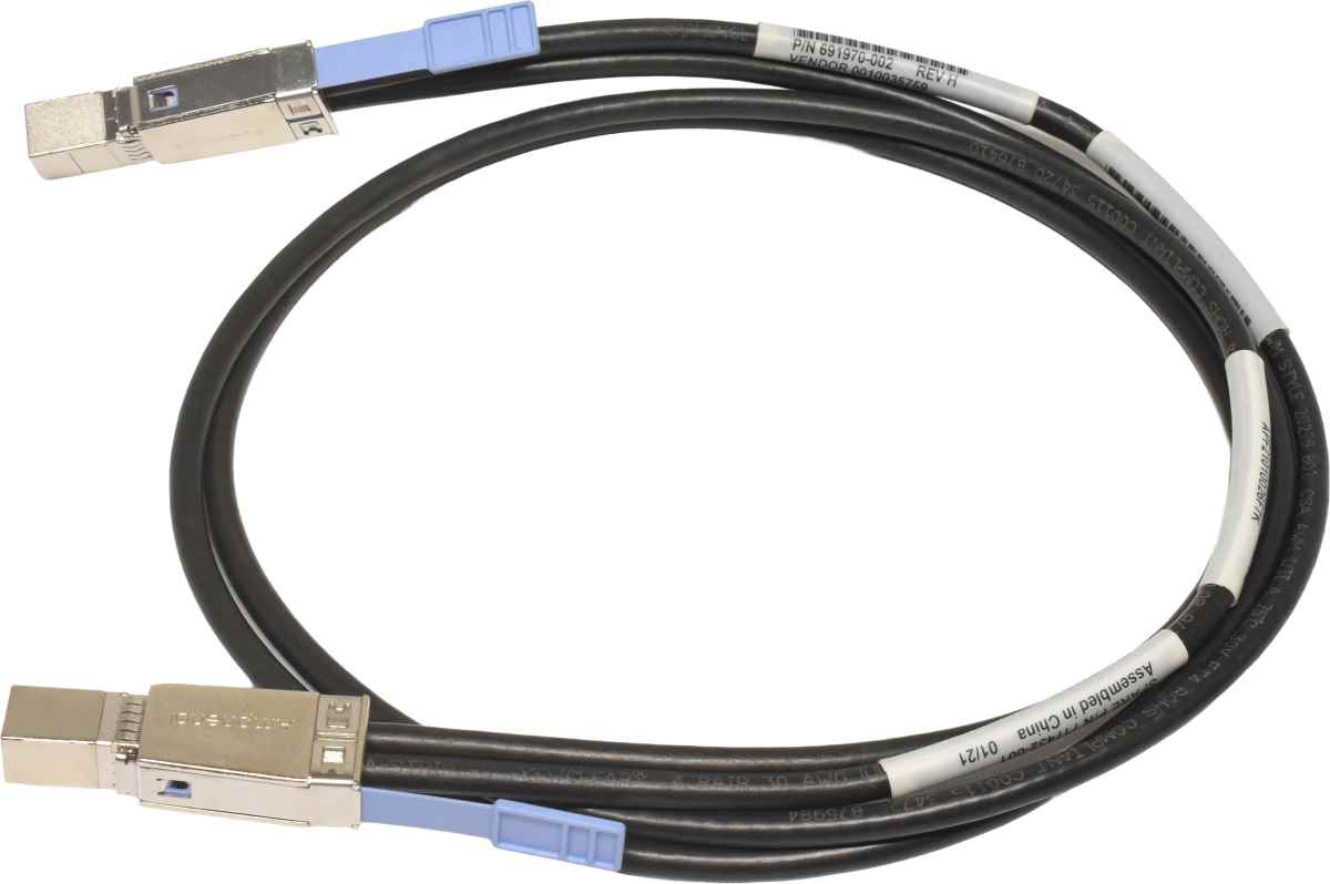 Datenkabel 1m HP 12G Mini SAS HD Kabel 691970-002 717432-001 SFF-8644 - SFF-8644