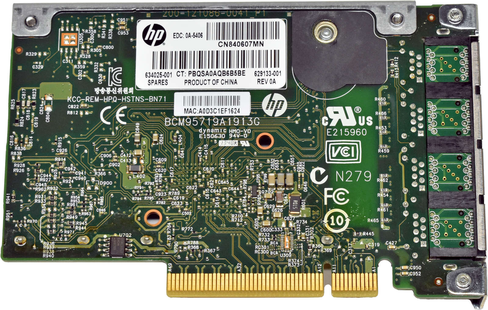 HP-331FLR-4-Port-PCIe-x8-Gigabit-Ethernet-Network-004.jpg HP 331FLR 4-Port PCIe x8 Gigabit Ethernet Network Adapter 629133-001 634025-001 ohne Kühler