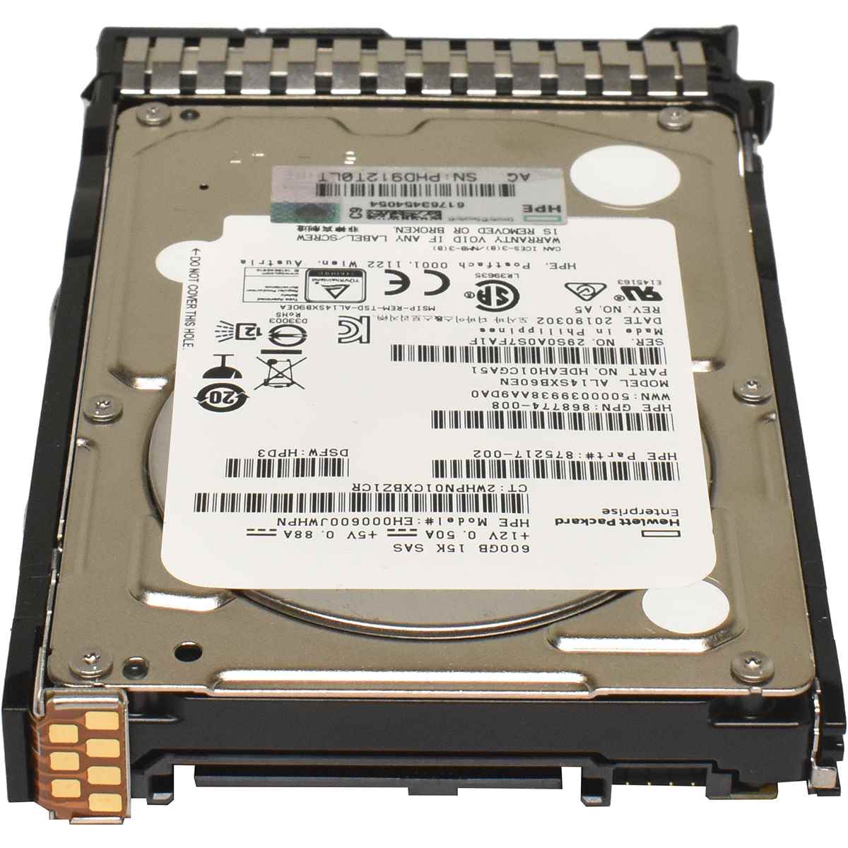 HP 600GB 2.5" 12G 15K SAS HDD Festplatte 870794-001 875217-002 mit Rahmen HP 600GB 2.5" 12G 15K SAS HDD Festplatte 870794-001 875217-002 mit Rahmen