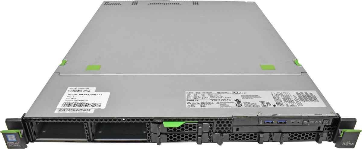 Fujitsu RX1330 M3 Server 1x E3-1240 V6 4-Core 3,70 GHz 8 GB PC4 RAM 4x SFF & 12Gb SAS Controller