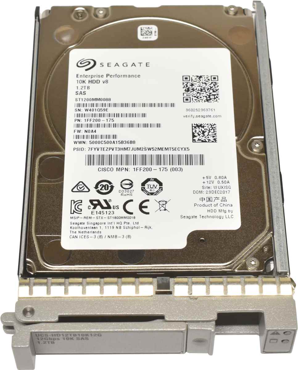 Cisco Seagate 1.2TB 2.5" 10K 12G SAS HDD Festplatte ST1200MM0088 UCS-HD12TB10K12G Cisco Seagate 1.2TB 2.5" 10K 12G SAS HDD Festplatte ST1200MM0088 UCS-HD12TB10K12G