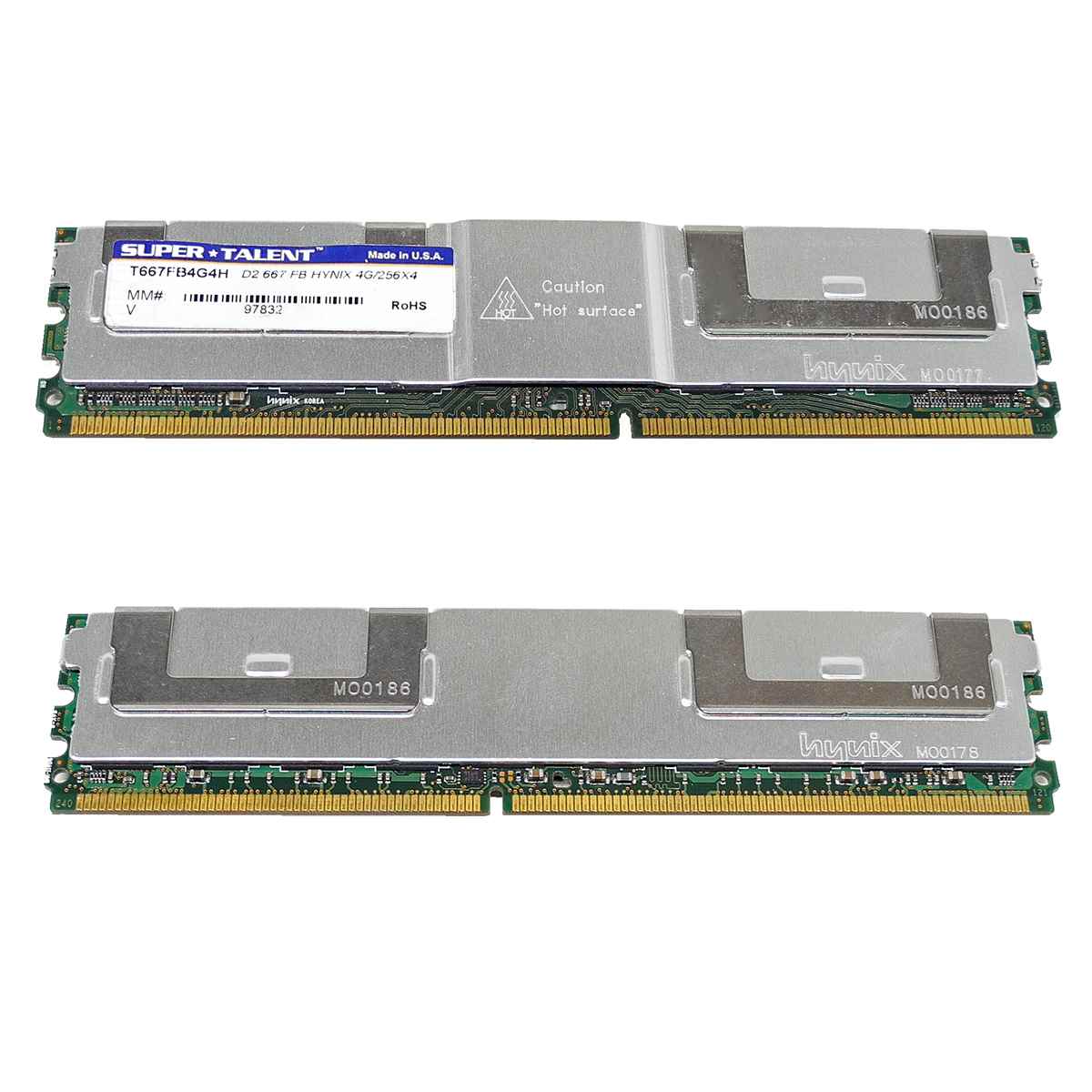 Super Talent T667FB4G4H Hynix 4G/256x4 4GB PC2-5300 Server RAM FB ECC DDR2-667 Super Talent T667FB4G4H Hynix 4G/256x4 4GB PC2-5300 Server RAM FB ECC DDR2-667
