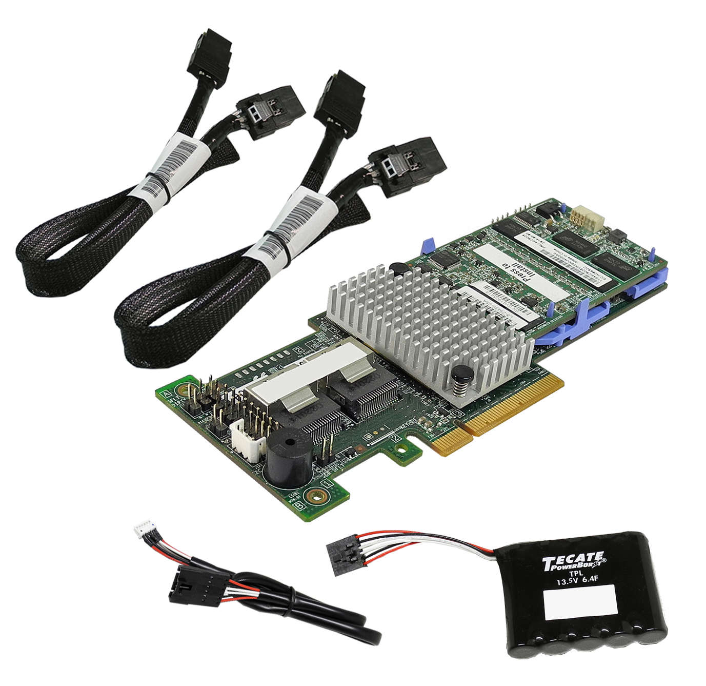 IBM-ServeRAID-M5110-6-Gb-s-RAID-Controller-L3-2542-001.jpg IBM ServeRAID M5110 6 Gb/s RAID Controller L3-25422-27E 90Y4449 +BBU +2x Kabel