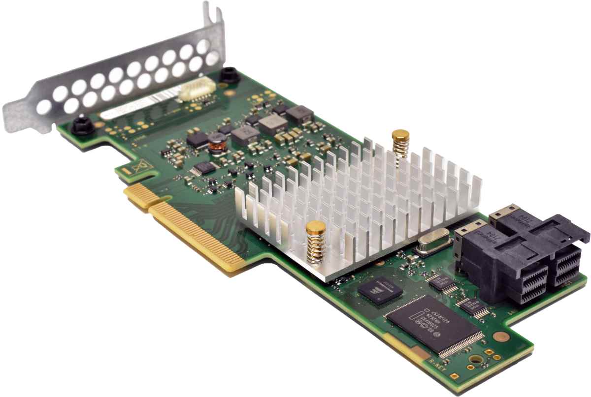 Fujitsu RAID Controller D3327-A12 GS3 A3C40176030 PCIe x8 8-Port 2x 12G Mini SAS HD SFF-8643 2x SAS Cable LP