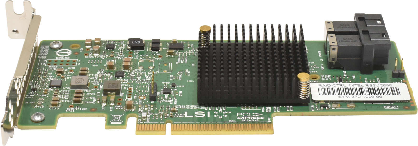 Intel-RAID-Controller-SATA-SAS-12G-PCIe-x8-RS3UC08-003.jpg Intel RAID Controller SATA / SAS 12G PCIe x8 RS3UC080 H10156-151 LP + Kabel