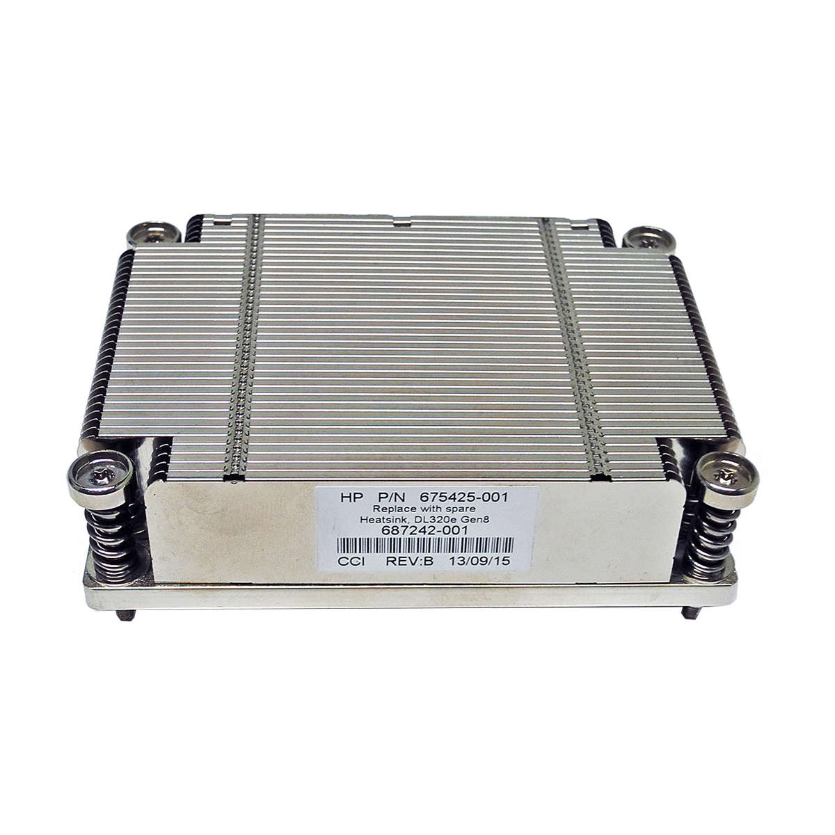 HP-ProLiant-DL320e-G8-CPU-Heatsink-Kühler-PN-67542-003.jpg HP ProLiant DL320e G8 CPU Heatsink / Kühler PN 675425-001 SP# 687242-001