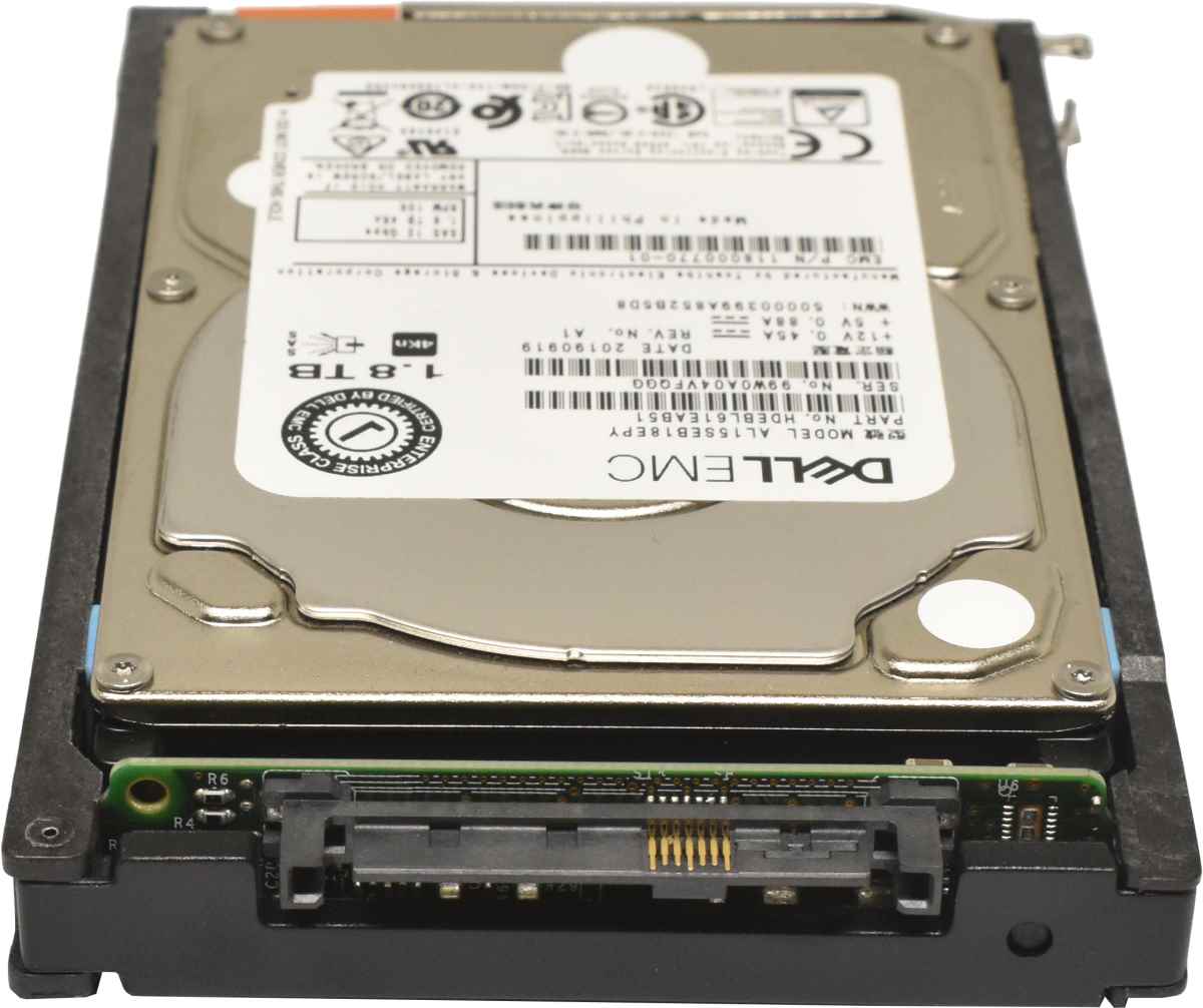 Dell EMC 1.8TB 2.5" 10K 12G SAS HDD Festplatte AL15SEB18EPY 118000770-01 mit EMC Rahmen