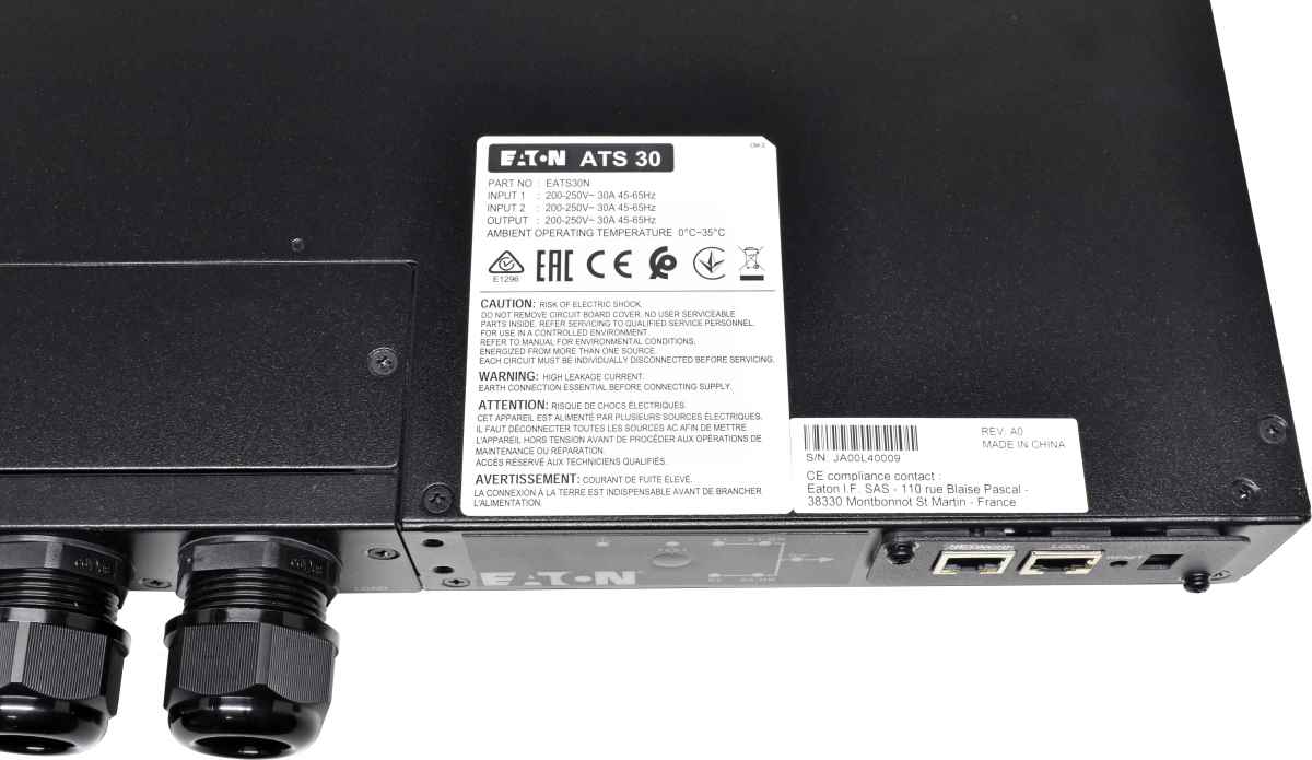 Eaton ATS 30 EATS30N 30A Power Source Transfer Switch New Neu Eaton ATS 30 EATS30N 30A Power Source Transfer Switch New Neu