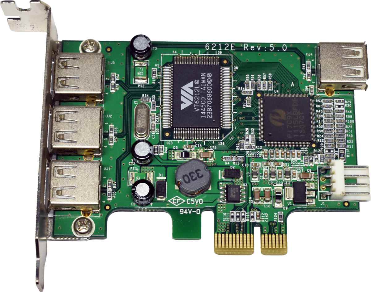 StarTech PEXUSB4DP 6212E 4-Port USB PCIe x1 Interface Card LP