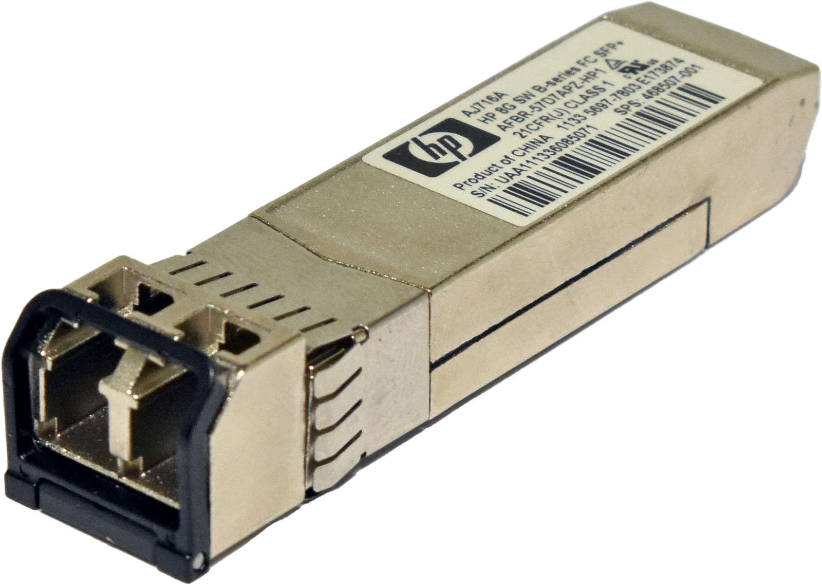 HP-AJ716A-FC-SFP-8Gb-s-SW-850-nm-Transceivers-Modu-001.jpg HP AJ716A FC SFP+ 8Gb/s SW 850 nm Transceivers Module 468507-001