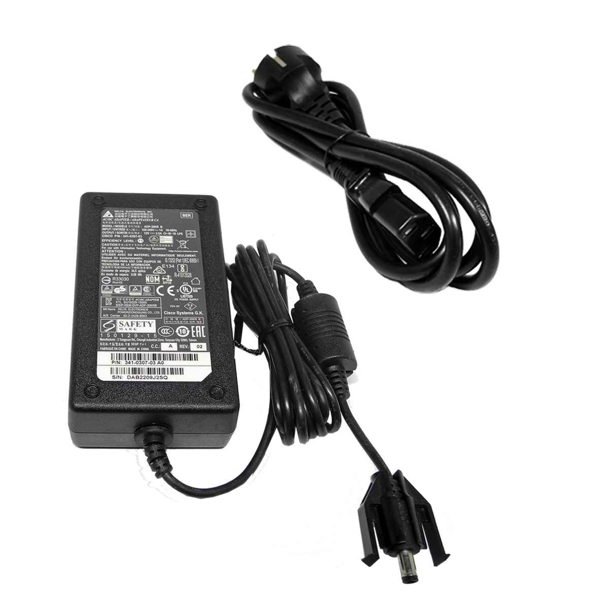 Cisco 341-0307-03 Power Supply/Netzteil 12V 2.5A für Cisco Meraki MR-Series WAP