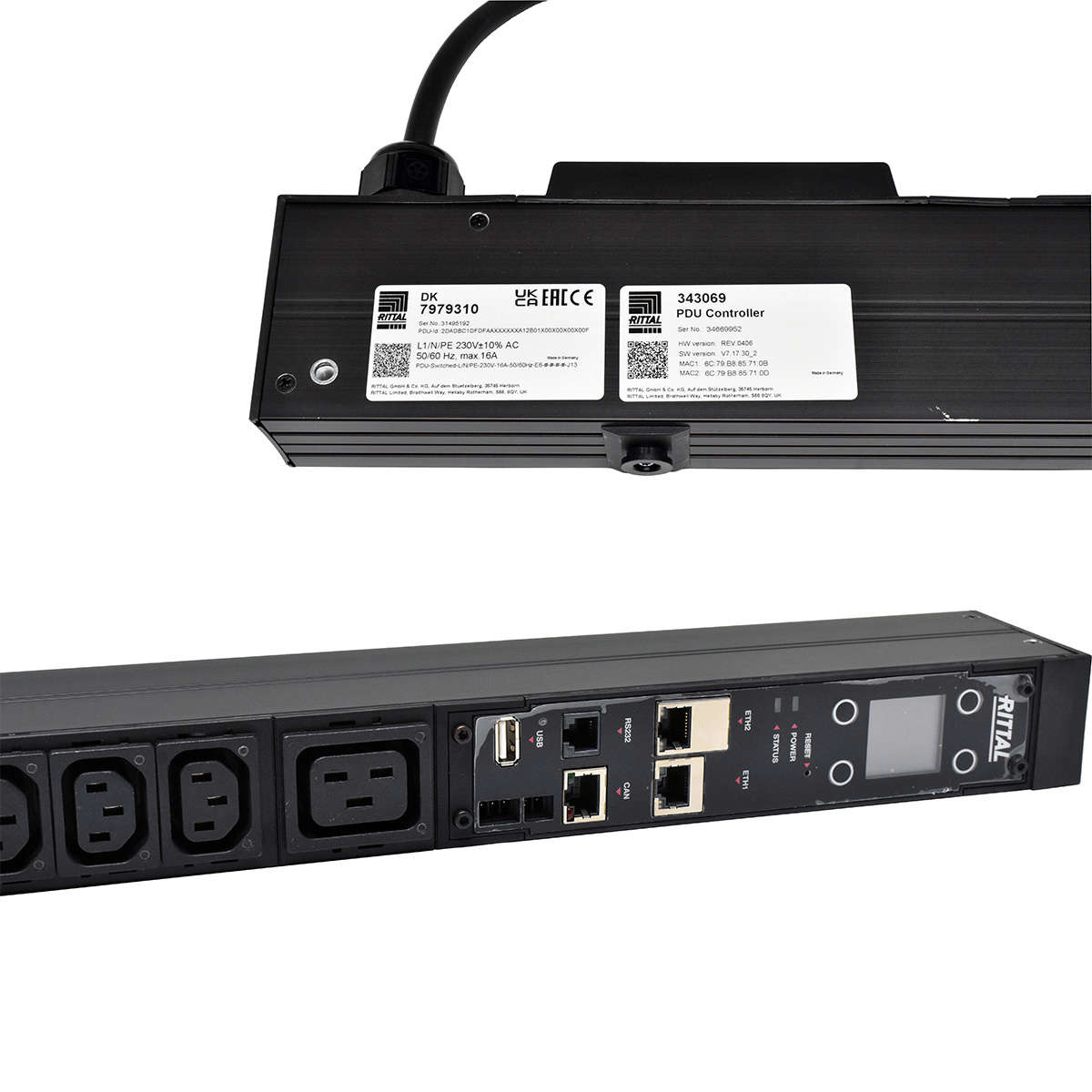 Rittal-7979-310-16A-3-7KW-High-end-IT-Rack-Power-D-006.jpg Rittal 7979.310 16A 3,7KW High-end IT Rack Power Distribution PDU 6x C13 1x C19