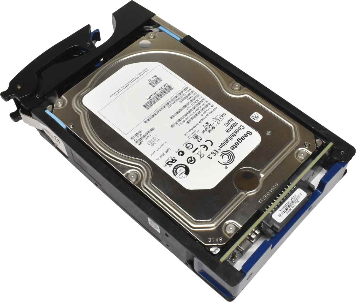EMC Seagate 1TB 3.5" 7.2K 6G SAS HDD Festplatte ST1000NM0023 9ZM273-031 mit Rahmen EMC Seagate 1TB 3.5" 7.2K 6G SAS HDD Festplatte ST1000NM0023 9ZM273-031 mit Rahmen