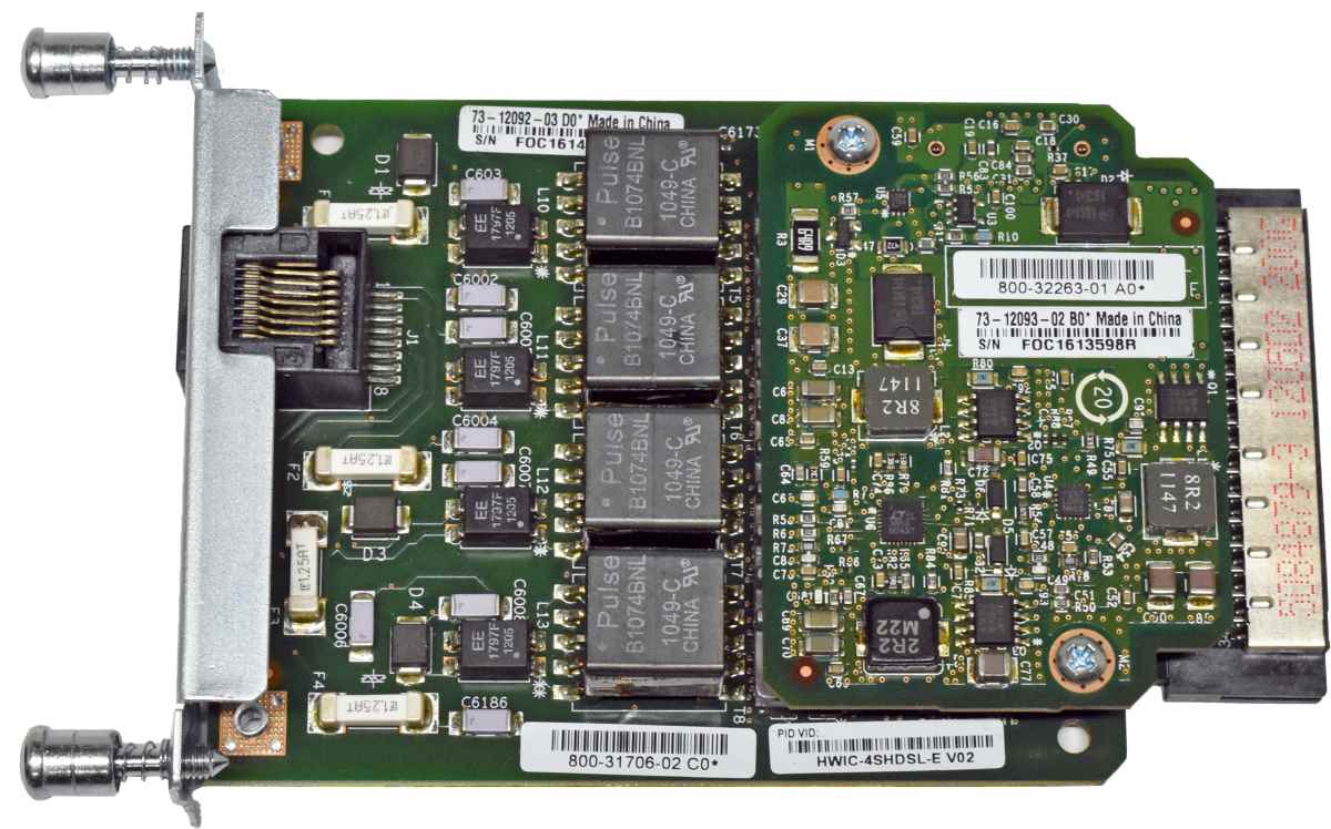 Cisco 4-Pair G.SHDSL EFM HWIC-4SHDSL-E WAN Interface Card 73-12092-03 Cisco 4-Pair G.SHDSL EFM HWIC-4SHDSL-E WAN Interface Card 73-12092-03