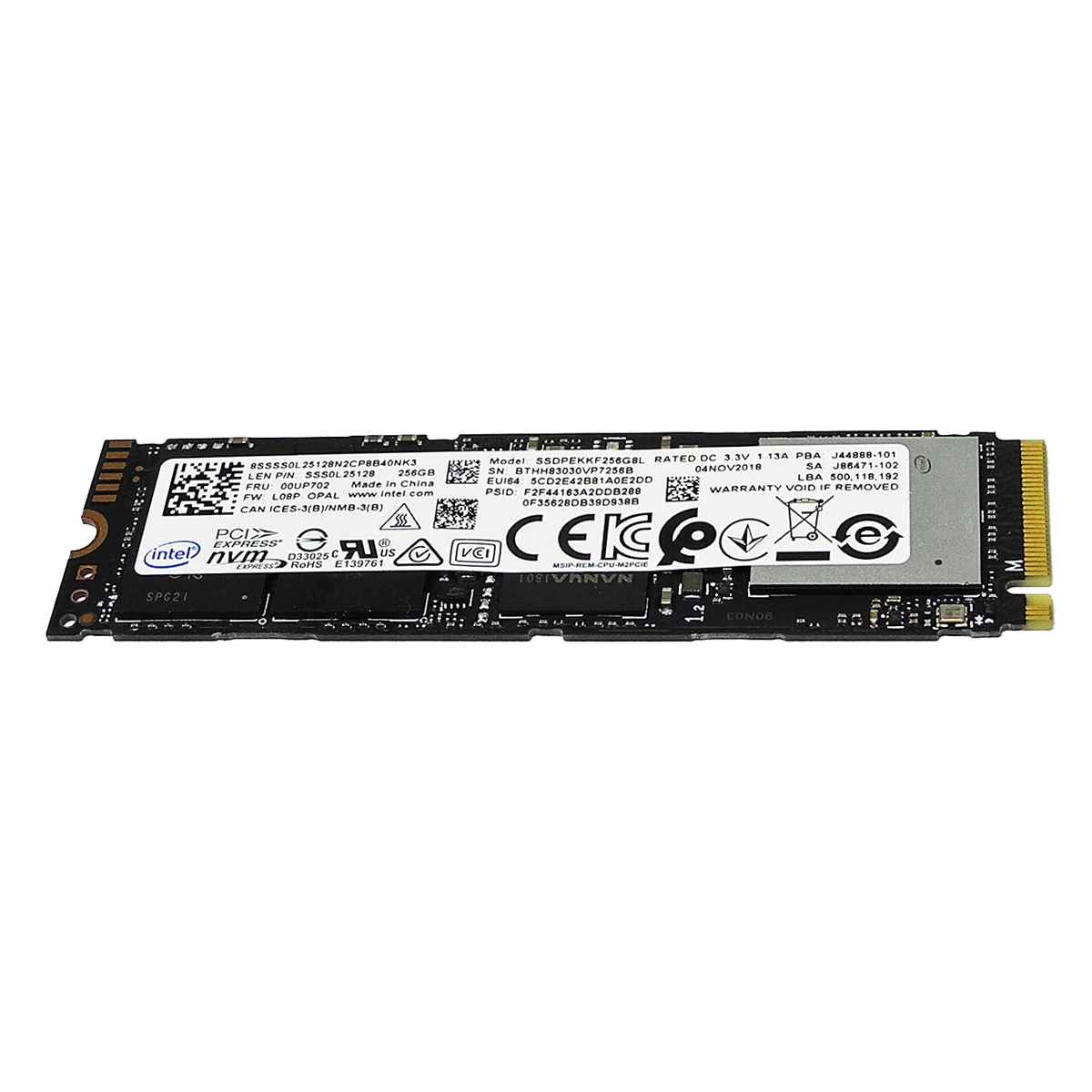 Lenovo 00UP738 Intel SSDPEKKF256G8L SSD 256GB M.2 2280 PCIe Gen3.0 x4 NVMe Lenovo 00UP738 Intel SSDPEKKF256G8L SSD 256GB M.2 2280 PCIe Gen3.0 x4 NVMe
