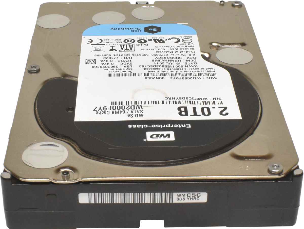 Western Digital SE 2TB 3.5" 7.2K SATA 6G HDD Festplatte WD2000F9YZ-09N20L0 Western Digital SE 2TB 3.5" 7.2K SATA 6G HDD Festplatte WD2000F9YZ-09N20L0