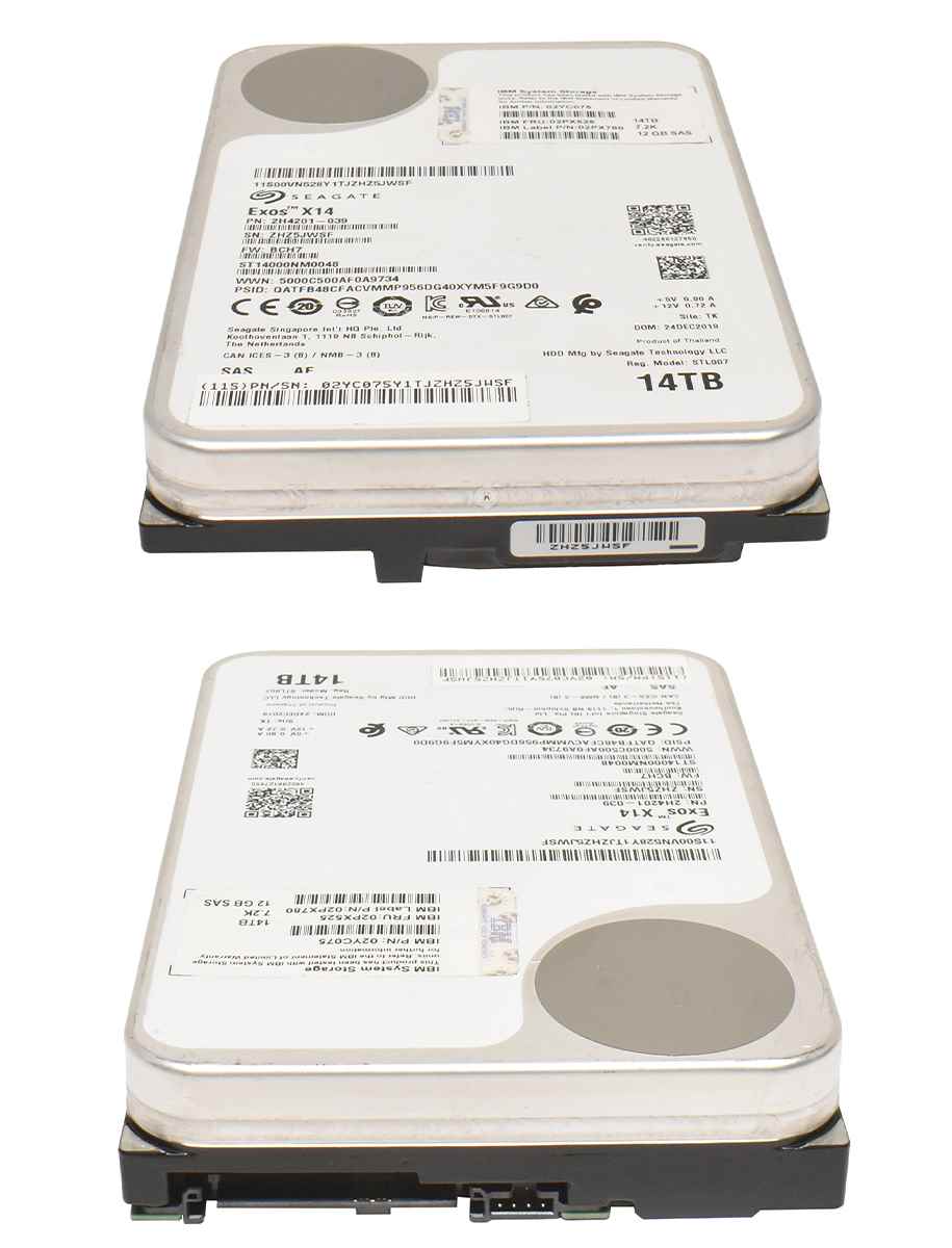 IBM Seagate Exos X14 14TB 02YC075 02PX525 ST14000NM0048 3.5" 7.2K 12G SAS HDD Festplatte