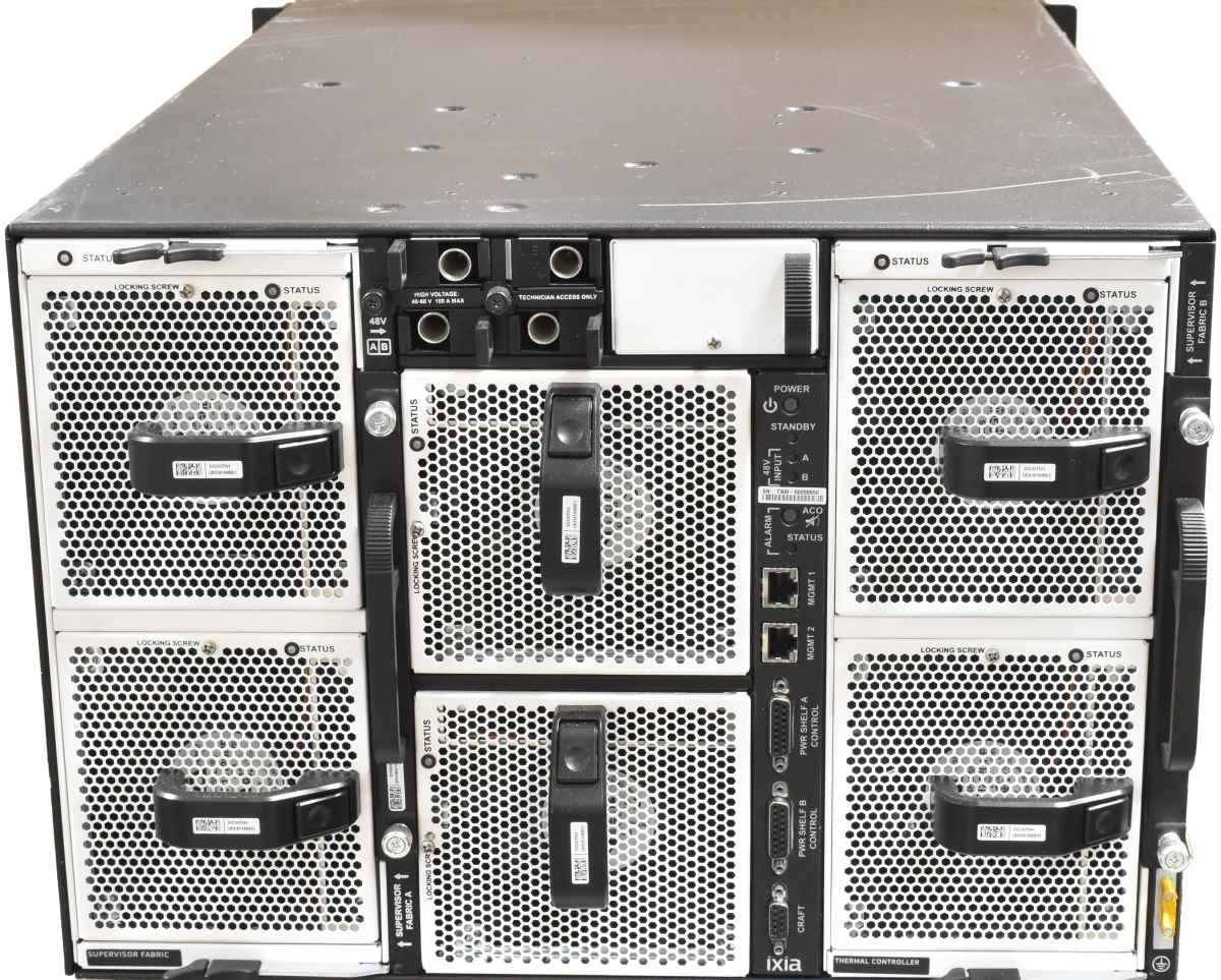 Ixia NTO 7300 7U Rack -48V DC 2x 415AF 48Port QSFP28 1x 212AF 48Port SFP+ 3x Blank LC 6x Fan