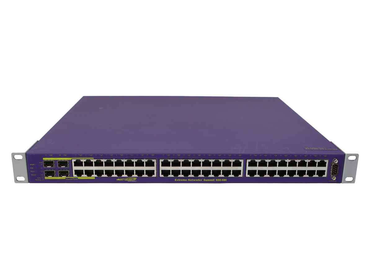 Extreme Networks Summit 400-48t 16101 800168-00-04 48-Port stackable GE Switch 4x SFP