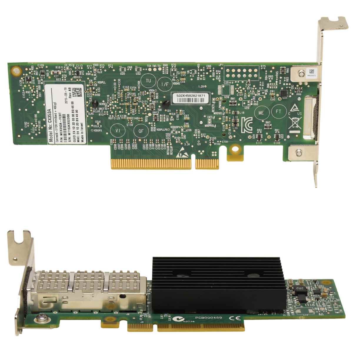 Mellanox CX353A ConnectX-3 FDR InfiniBand+ 40Gbs PCIe x8 Netzwerkkarte FP Mellanox CX353A ConnectX-3 FDR InfiniBand+ 40Gbs PCIe x8 Netzwerkkarte FP