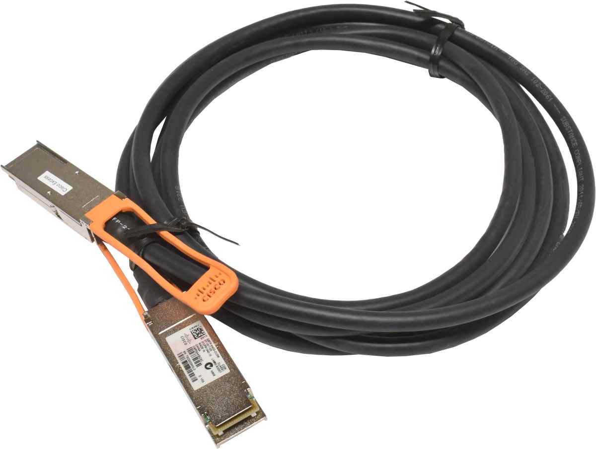 Cisco QSFP-H40G-CU3M 37-1317-03 3m 40G Passive Copper DAC Data Cable QSFP+ - QSFP+ Cisco QSFP-H40G-CU3M 37-1317-03 3m 40G Passive Copper DAC Data Cable QSFP+ - QSFP+