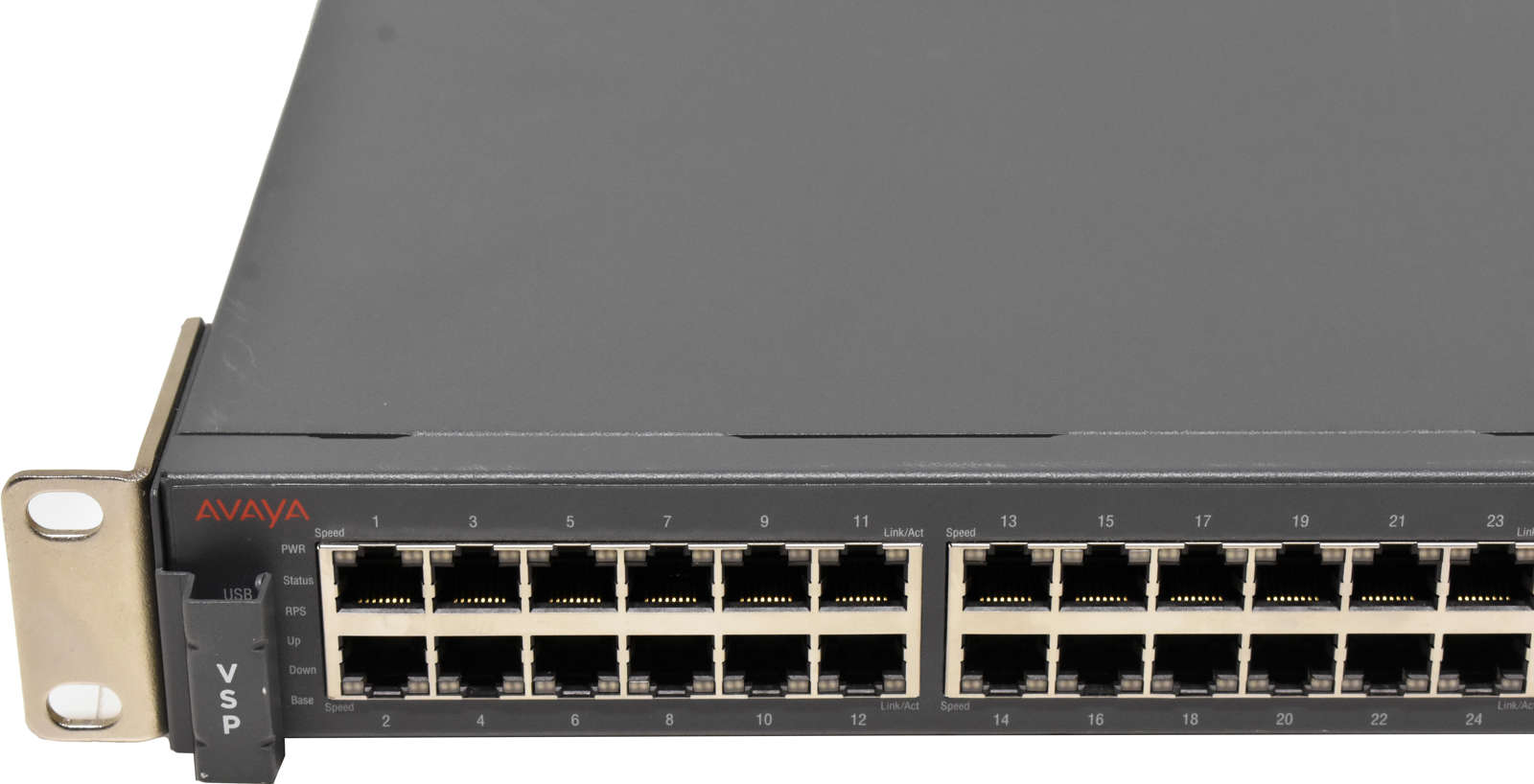 Avaya VPS 4850GTS EC4800A78-E6 48-Port RJ-45 GE Switch 2x 1G SFP 2x 10G SFP+ Rack Ears