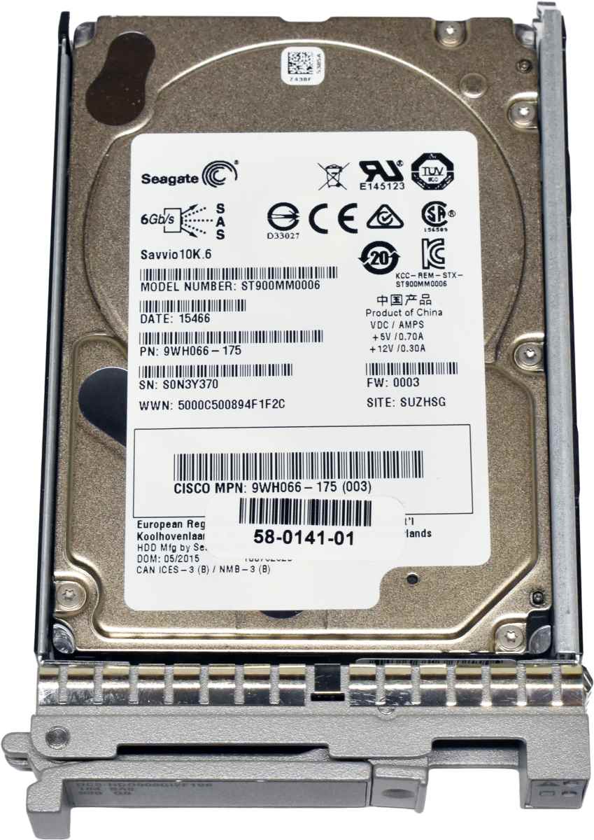 Cisco Seagate 900GB UCS-HDD900GI2F106 ST900MM0006 9WH066-157 6G 2.5" 10K SAS HDD Cisco Seagate 900GB UCS-HDD900GI2F106 ST900MM0006 9WH066-157 6G 2.5" 10K SAS HDD
