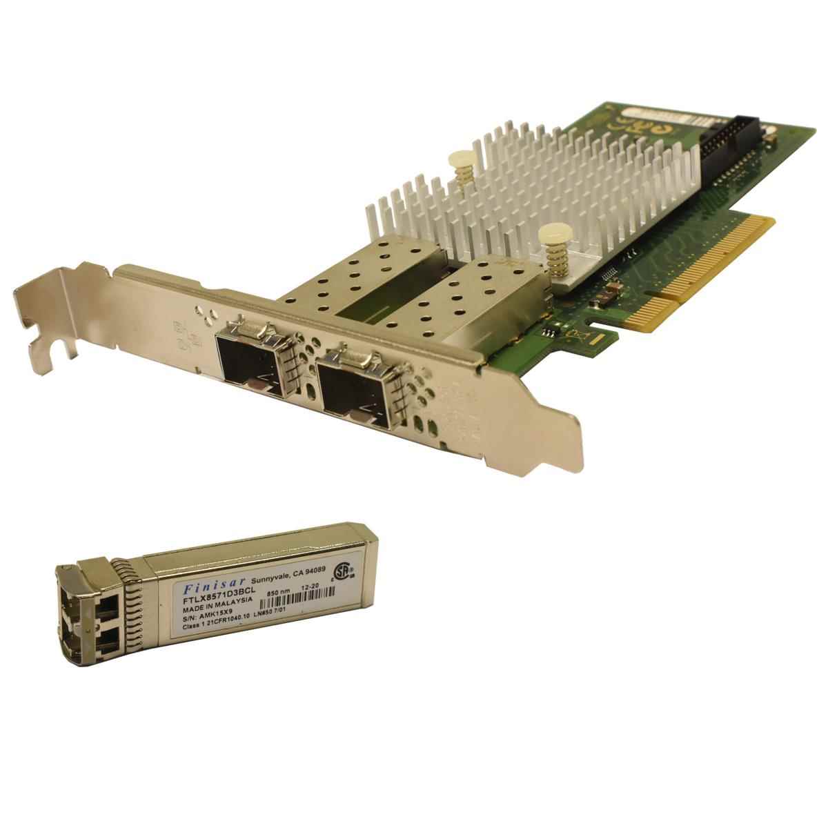 Fujitsu 2 Port 10 Gb Ethernet PCIe D2755-A11 GS1 Full-profile with SFP+ Fujitsu D2755-A11 GS1 2Port SFP+ 10Gb Netzwerkkarte 2x GBICs Primergy RX,TX Series FP