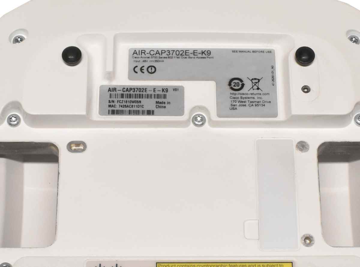 Cisco AIR-CAP3702E-K-K9 Wireless Access Point WiFi Dual-Band