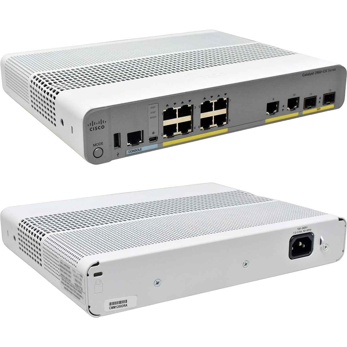 Cisco Catalyst WS-C2960CX-8TC-L 10-Port RJ-45 GE Switch 2x 1GE SFP