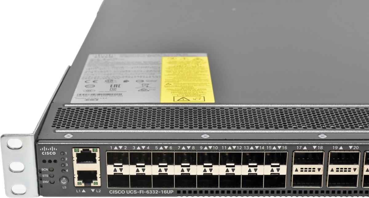 Cisco UCS-FI-6332-16UP 24-Port QSFP+ 40GE Switch +16x 10G SFP+ Rack Ears Cisco UCS-FI-6332-16UP 24-Port QSFP+ 40GE Switch +16x 10G SFP+ Rack Ears