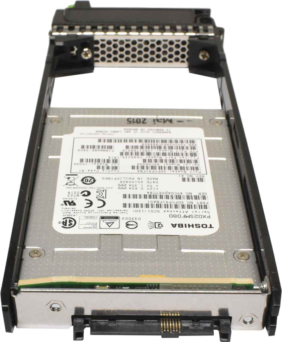 Fujitsu Toshiba 800GB 2.5" 12G SAS SSD PX02SMF080 SDFCP91FBA mit Rahmen CA07670-E672