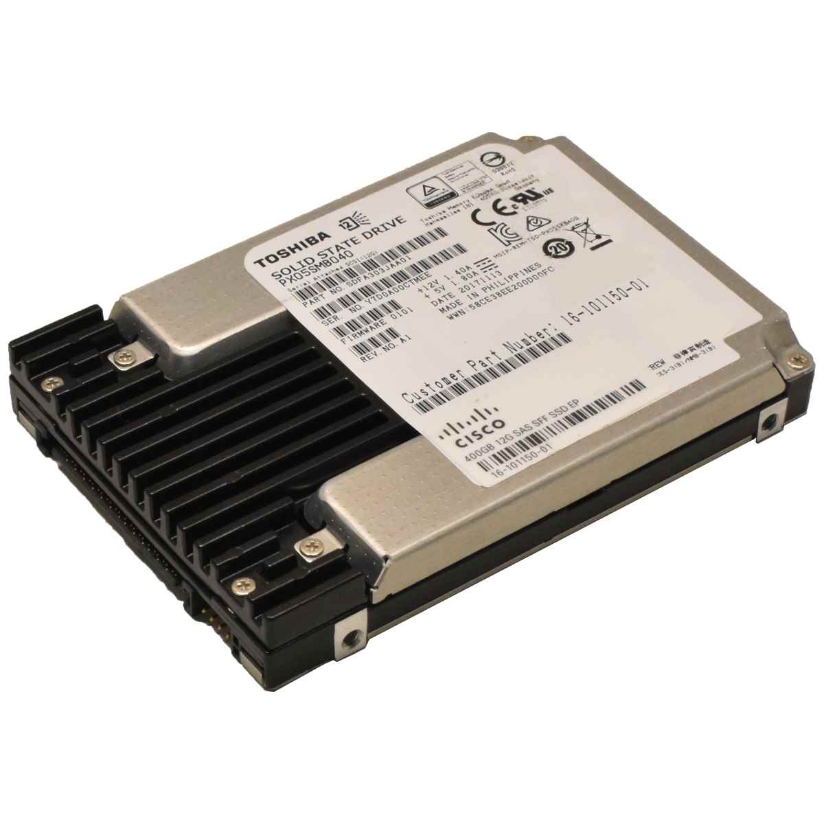 Toshiba PX05SVB040 400GB SAS 12Gb/s 2.5“ Solid State Drive (SSD) 16-101215-01 Toshiba PX05SVB040 400GB SAS 12Gb/s 2.5“ Solid State Drive (SSD) 16-101215-01