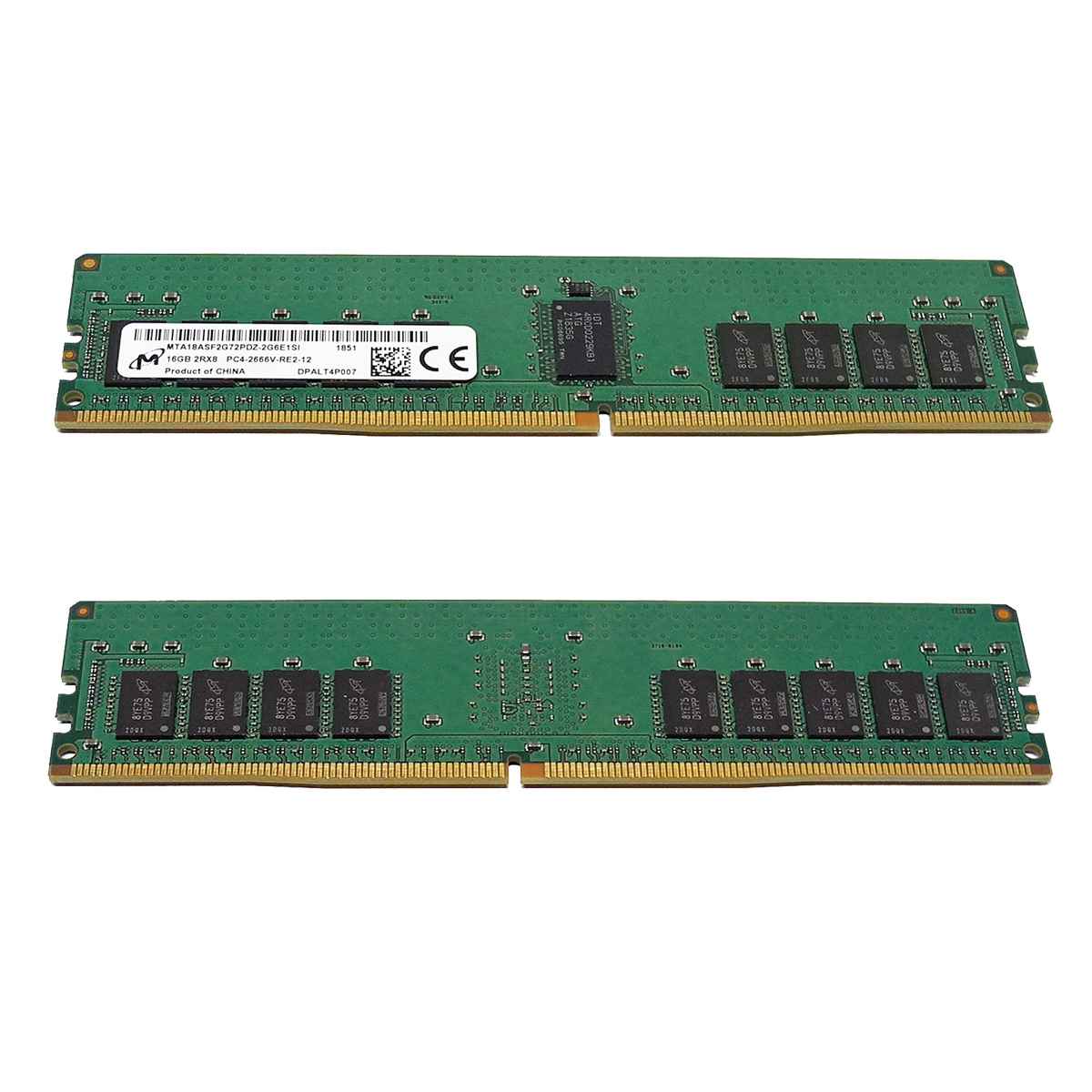 Micron 16GB 2Rx8 PC4-2666V-RE2-12 Server RAM ECC DDR4 MTA18ASF2G72PDZ-2G6E1 Micron 16GB 2Rx8 PC4-2400T DDR4 RAM MTA18ASF2G72PDZ-2G3B1