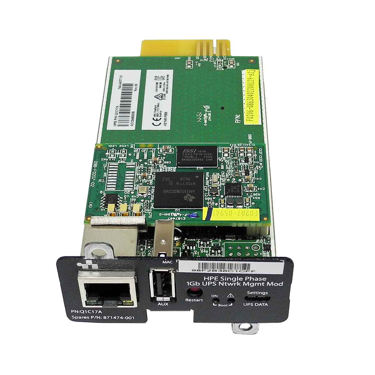 HP Q1C17A 871474-001 Single Phase 1Gb UPS Network Management Module for HP R1500 G5 HP Q1C17A 871474-001 Single Phase 1Gb UPS Network Management Module for HP R1500 G5