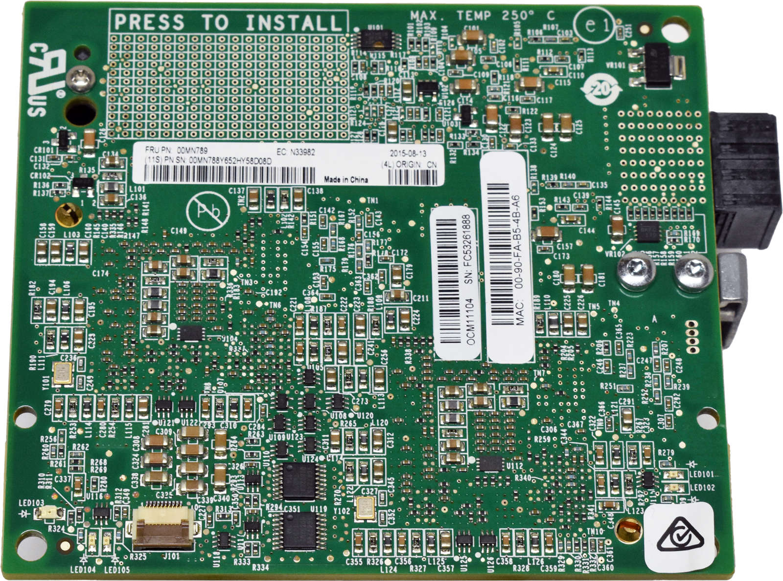 Lenovo 00MN789 Emulex CN4054R 4-Port 10Gb Virtual Fabric Adapter for Flex System